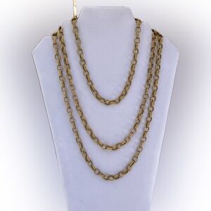 Napier Gold-Tone Chain Necklace 60” Long